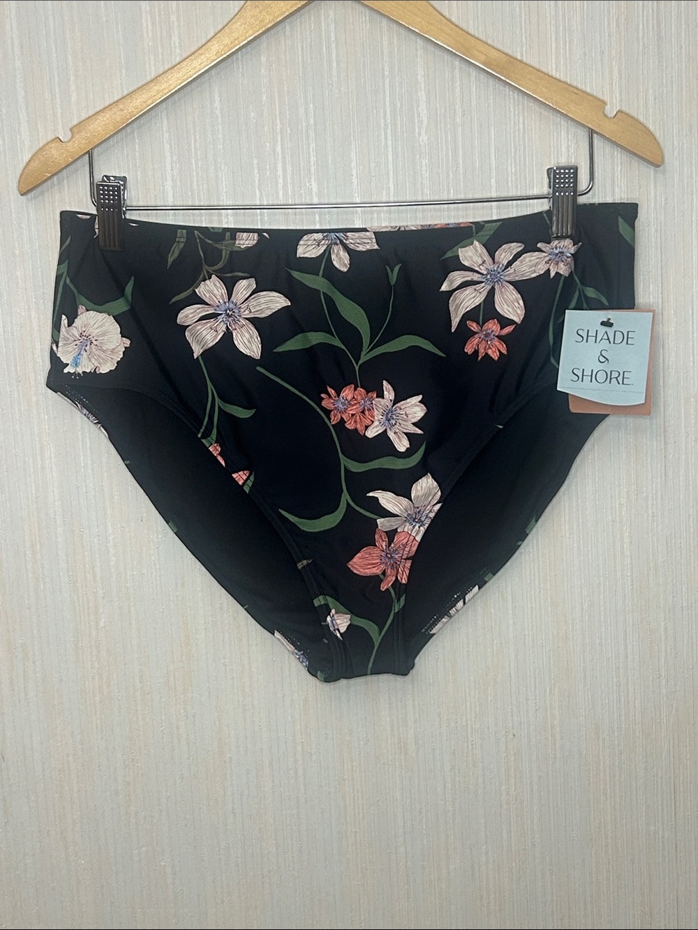 Women’s Large Floral Bikini Bottoms Shade & Shore Target Swimwear NWT